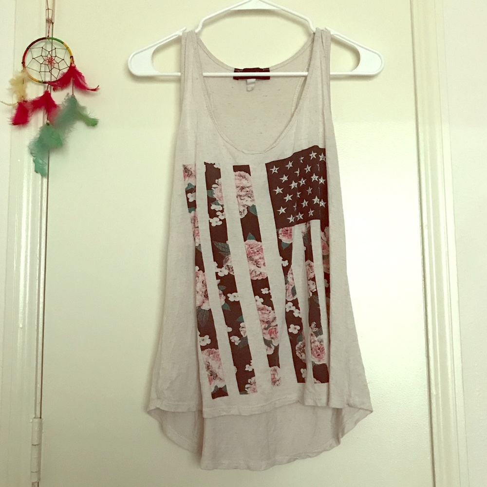 🌸🇺🇸Flag floral tank top🇺🇸🌸
